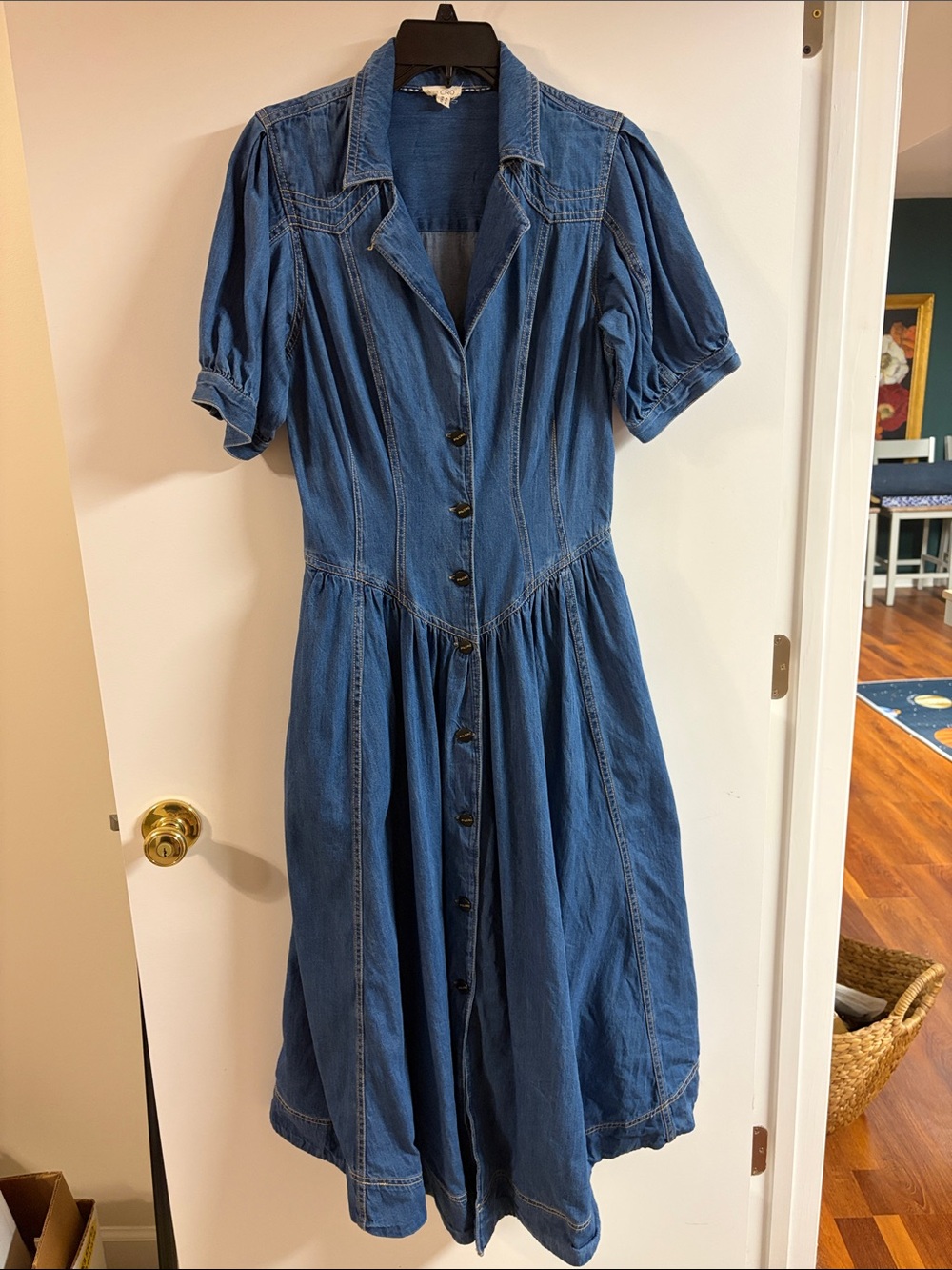 Anthropologie Pilcro Denim Button Front Dress - Picture 3 of 8